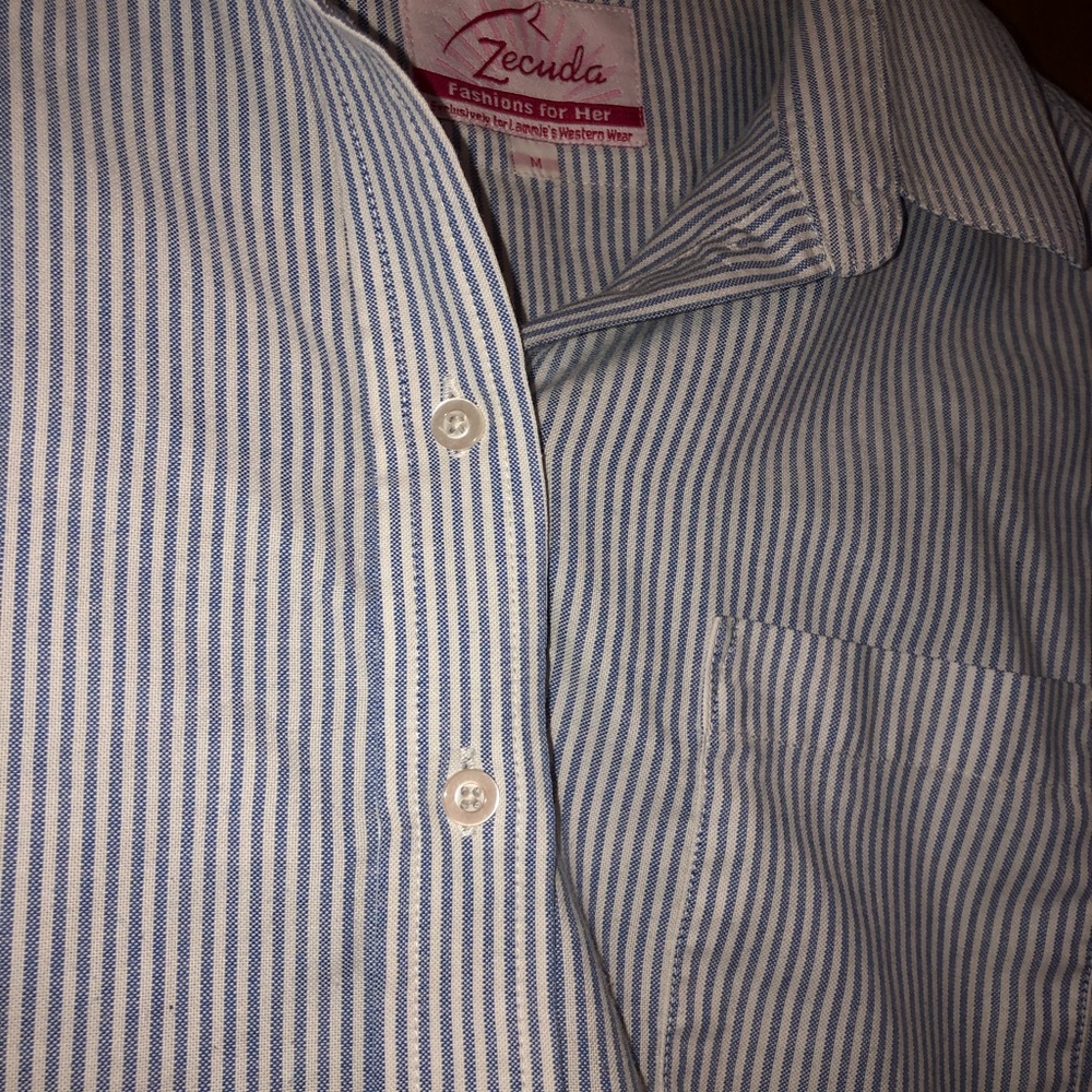 Zecuda western striped button down